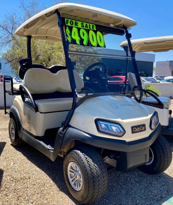 2019 Club Car - Tempo in Beige 4 Passenger Golf Cart w/ Lights - Image 3