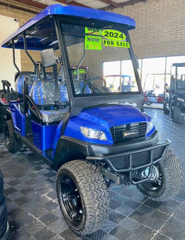 **$1,000 OFF**  2024 Bintelli-Beyond in Hydro Blue Lifted Limo 6PR Golf Cart w/ NEW 105ah Lithium Battery - Image 2