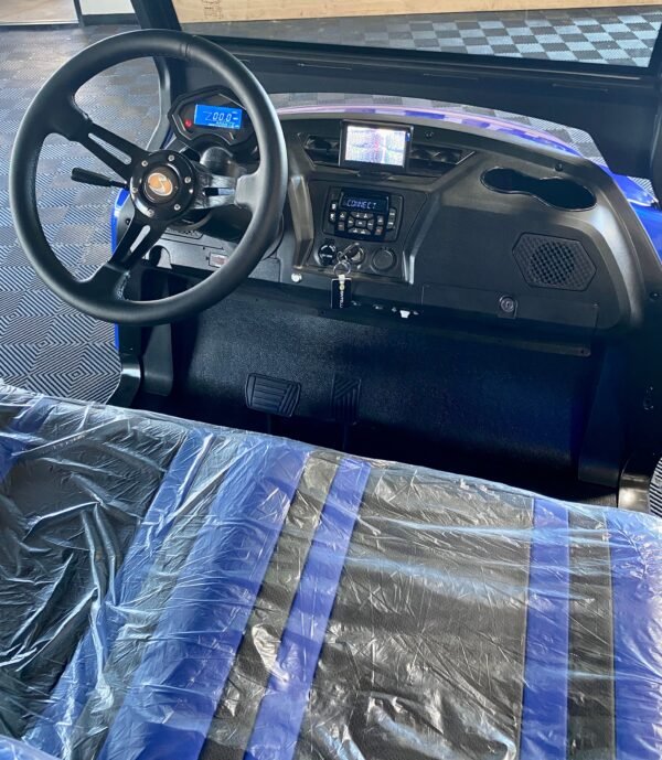 **$1,000 OFF**  2024 Bintelli-Beyond in Hydro Blue Lifted Limo 6PR Golf Cart w/ NEW 105ah Lithium Battery - Image 5