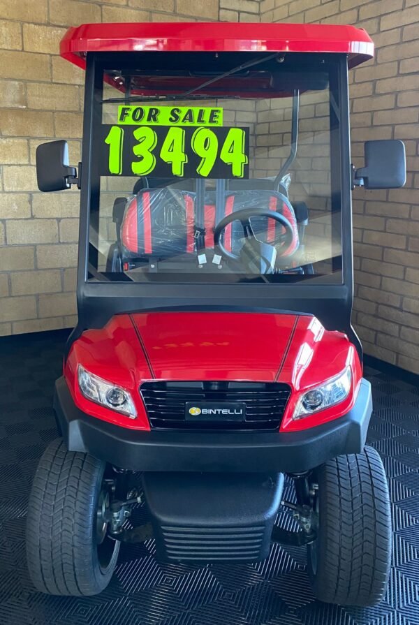 **$1,000 OFF**  2024 Bintelli- Beyond in Red 4PR Golf Cart w/ NEW 105AH Lithium Battery - Image 4