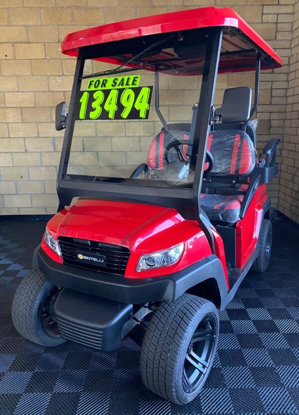 **$1,000 OFF**  2024 Bintelli- Beyond in Red 4PR Golf Cart w/ NEW 105AH Lithium Battery - Image 3