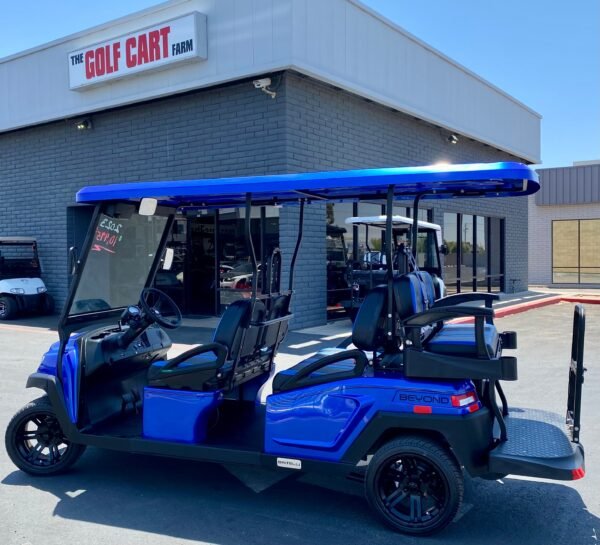 2023 Bintelli- Beyond in Hydro Blue 6PR Limo Golf Cart w/ Cooler - Image 2