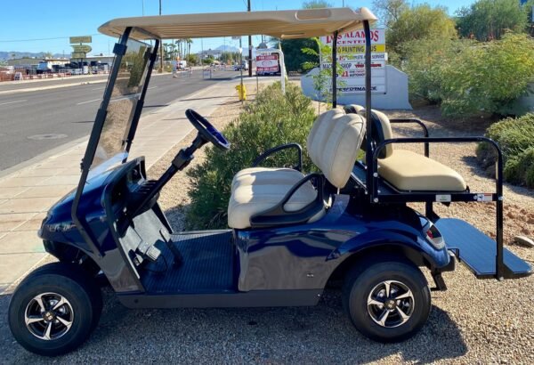 2018 EZGO TXT 4PR Golf Cart in Dark Blue w/ Factory Lithium Battery - Image 3