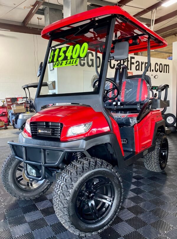 **$1,000 OFF**  2024 BINTELLI - LIFTED - RED BEYOND GOLF CART 4 PASSENGER W/ NEW LITHIUM BATTERY - Image 3