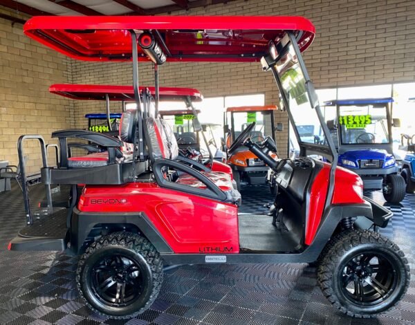 **$1,000 OFF**  2024 BINTELLI - LIFTED - RED BEYOND GOLF CART 4 PASSENGER W/ NEW LITHIUM BATTERY - Image 2