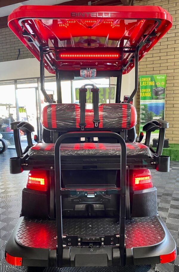 **$1,000 OFF**  2024 BINTELLI - LIFTED - RED BEYOND GOLF CART 4 PASSENGER W/ NEW LITHIUM BATTERY - Image 9