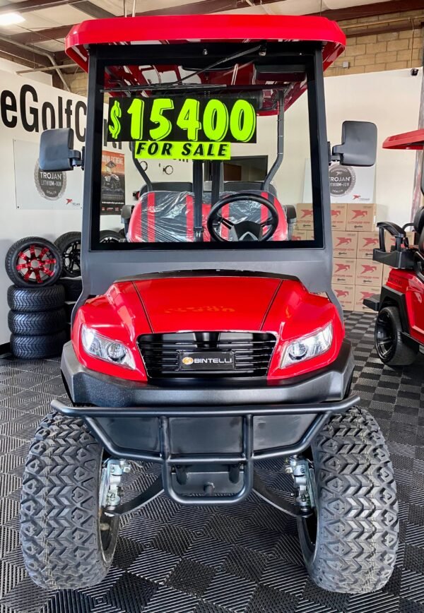 **$1,000 OFF**  2024 BINTELLI - LIFTED - RED BEYOND GOLF CART 4 PASSENGER W/ NEW LITHIUM BATTERY - Image 8