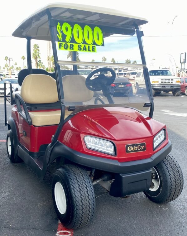 2020 CLUB CAR - TEMPO IN MAROON 4PR GOLF CART W/ NEW LITHIUM BATTERY - Image 2