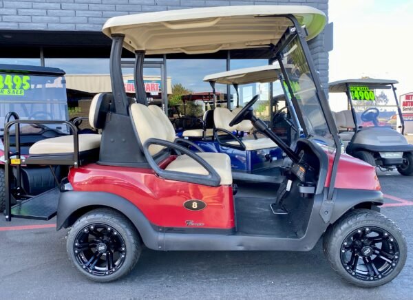2020 CLUB CAR - TEMPO IN MAROON 4PR GOLF CART W/ NEW LITHIUM BATTERY & CUSTOM WHEELS - Image 3