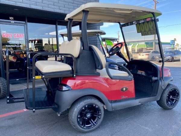 2020 CLUB CAR - TEMPO IN MAROON 4PR GOLF CART W/ NEW LITHIUM BATTERY & CUSTOM WHEELS - Image 5