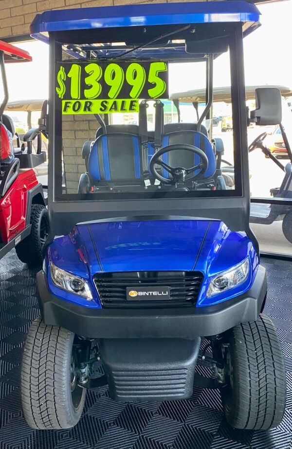 **$1,000 OFF**  2024 Bintelli - Beyond in Hydro Blue 4PR Golf Cart with 105ah Lithium Battery & Updated Touchscreen - Image 5