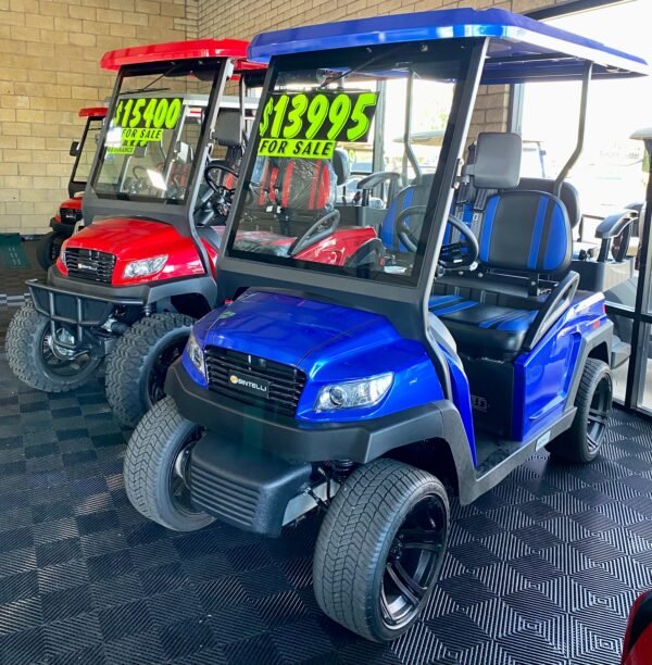 **$1,000 OFF**  2024 Bintelli - Beyond in Hydro Blue 4PR Golf Cart with 105ah Lithium Battery & Updated Touchscreen - Image 2