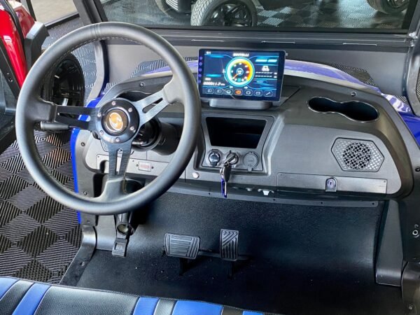 **$1,000 OFF**  2024 Bintelli - Beyond in Hydro Blue 4PR Golf Cart with 105ah Lithium Battery & Updated Touchscreen - Image 3